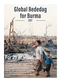 Global Bededag for Burma