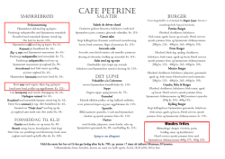 frokost menu - Cafe PETRINE