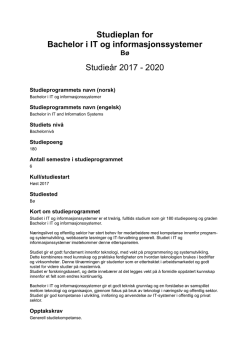 Studieplan kull 2017 Heltid - Høgskolen i Sørøst