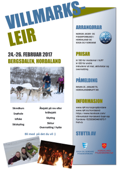 Invitasjon til villmarksleir 2017 - Norges Jeger