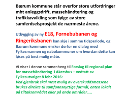 Bærum kommune Hvordan vil kommunen følge opp