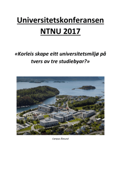 Universitetskonferansen NTNU 2017