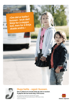 Plakat nynorsk Belte i buss 2017