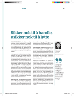 Tidsskrift for Norsk Psykologiforening 3/2017