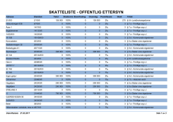 skatteliste - offentlig ettersyn