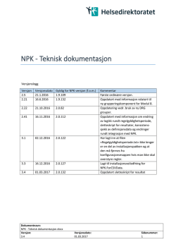 NPK - Teknisk dokumentasjon