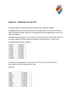 Reglement - Klubbkonkurranse NC 2017