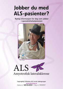 Jobber du med ALS-pasienter?