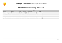 Skatteliste til offentlig ettersyn