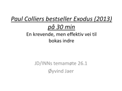 Paul Collier`s Exodus