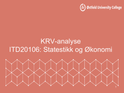 KRV-analyse ITD20106: Statestikk og Økonomi