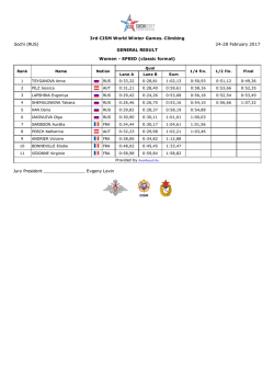 3rd CISM World Winter Games. Climbing Sochi (RUS) 2428