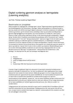 Digital vurdering gjennom analyse av læringsdata (Learning