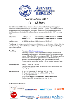 Invitasjon Vårskvetten 2017