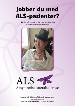 Jobber du med ALS-pasienter?