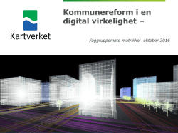 Kommunereform i en digital virkelighet