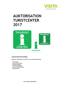auktorisation turistcenter 2017