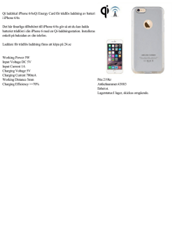 Qi laddskal iPhone 6/6sQi Energy Card för trådlös laddning