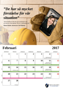 Februaris kalenderblad