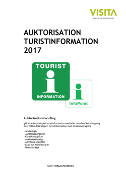 auktorisation turistinformation 2017