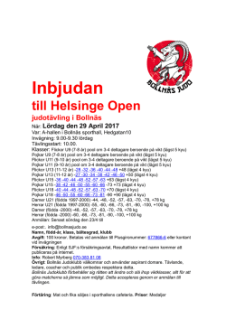 Helsinge Open - Judo Sundsvall