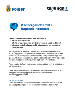 Medborgarlöfte 2017 Ragunda kommun