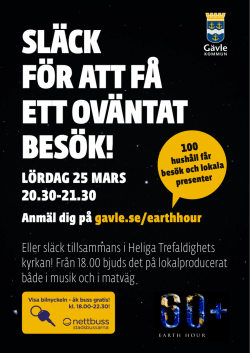 Affisch Earth Hour A4