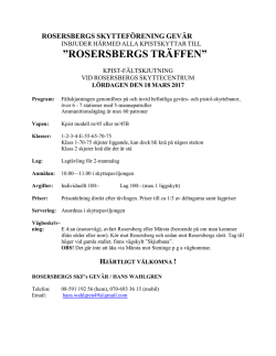 Rosersbergs Träffen 18 mars
