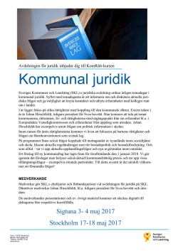 Kommunal juridik - Sveriges Kommuner och Landsting