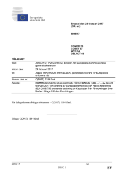 6898/17 /ub DG C 1 För delegationerna bifogas dokument – C(2017