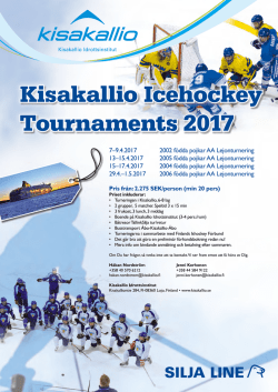 Kisakallio Icehockey Tournaments 2017