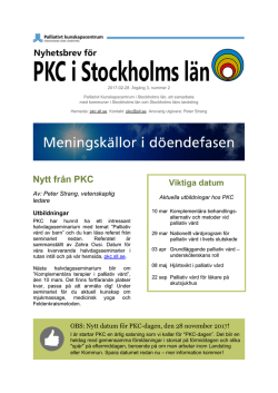Meningskällor i döendefasen – PKC:s