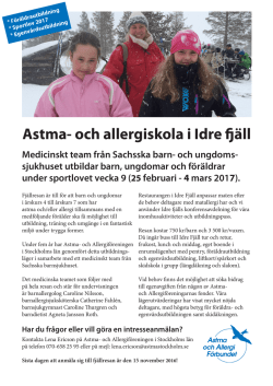 Astma- och allergiskola i Idre fjäll