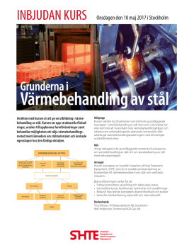 Hämta program här - Swedish Suppliers of Heat Treatment