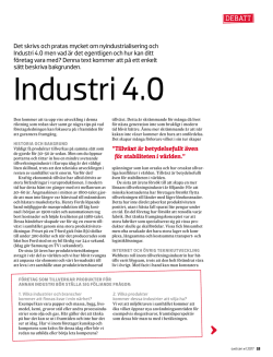 Industri 4.0 - Svetskommissionen
