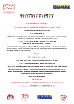 Inbjudan till Kvinnokonferens - Ukrainska Alliansen i Sverige