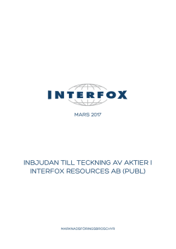 Teaser - Interfox Resources