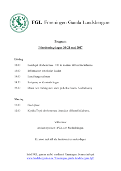 Program - Lundsbergs Skola