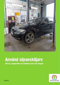 Oljeavskiljare - Eskilstuna Energi och Miljö