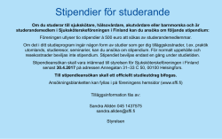 Stipendier för studerande - Sjuksköterskeföreningen i Finland rf