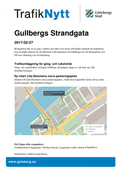 170227 Trafiknytt Gullbergs Strandgata