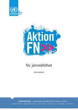 Häftet Aktion FN för jämställdhet - Svenska FN