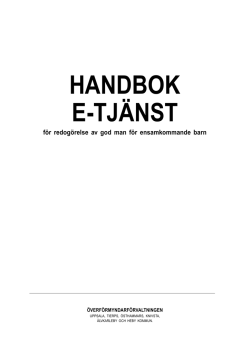 handbok e-tjänst