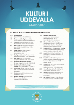 Kultur i Uddevalla - mars 2017