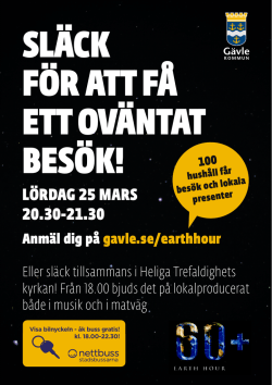 Affisch Earth Hour A5