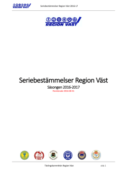 Region Väst 2016-17 - Svenska Ishockeyförbundet