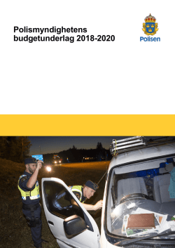 Polismyndighetens budgetunderlag 2018-2020