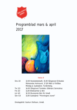 Programblad mar-apr 2017