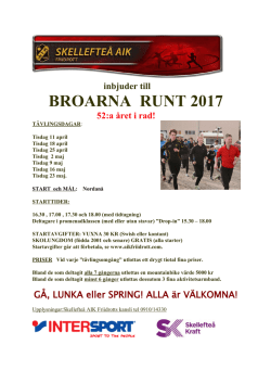 Inbjudan BR 2017 - Skellefteå AIK Friidrott
