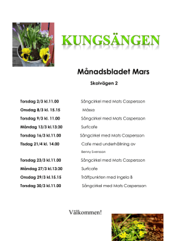 Månadsbladet Mars Skolvägen 2